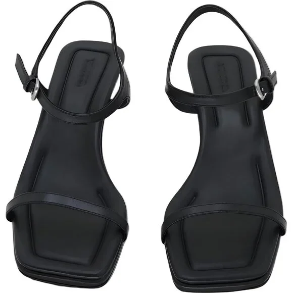 Vince Coco Leather Heeled Sandals Black Womens Dress Strappy US 8.5 EU 39 - Picture 5 of 6